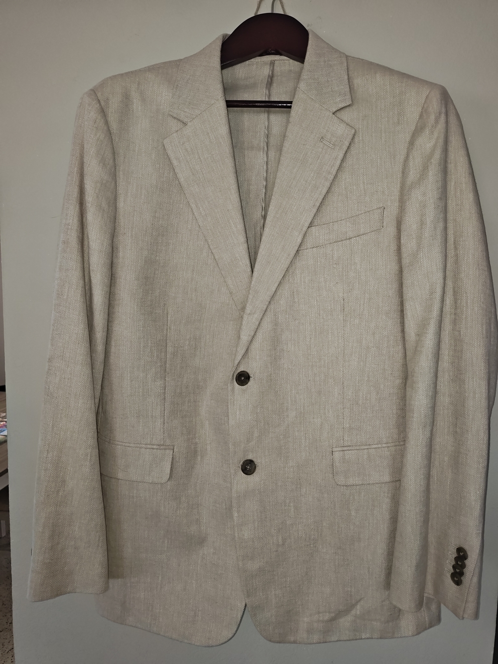 Banana Republic Light Beige Linen-Blend Jacket 44R NWOT
